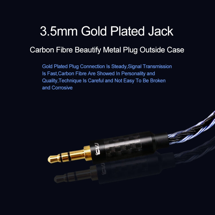 CVJ V3 1.2m 16 Cores Silver-plated 3.5mm Earphone Cable, 0.75mm, 0.78mm, MMCX