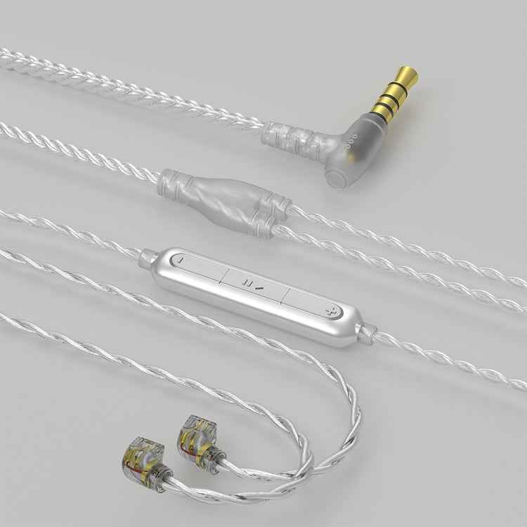 CVJ V7 1.25m 4-Cores Silver-plated 3.5mm Elbow Earphone Cable