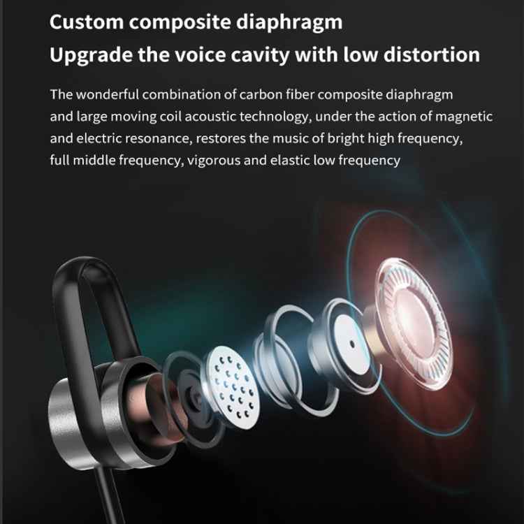 k18 Wireless Bluetooth Neck-mounted Magnetic Noise Cancelling Earphone with Digital Display Function