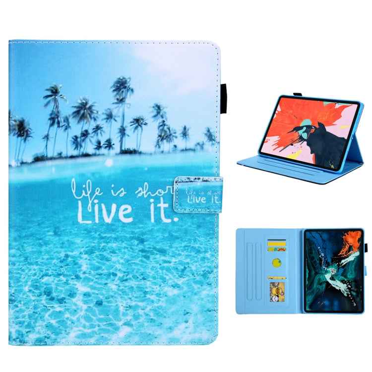 For iPad Pro 11 (2020) & (2018) Painted Pattern Tablet PC Protective Leather Case with Bracket & Card Slot & Photo Holder