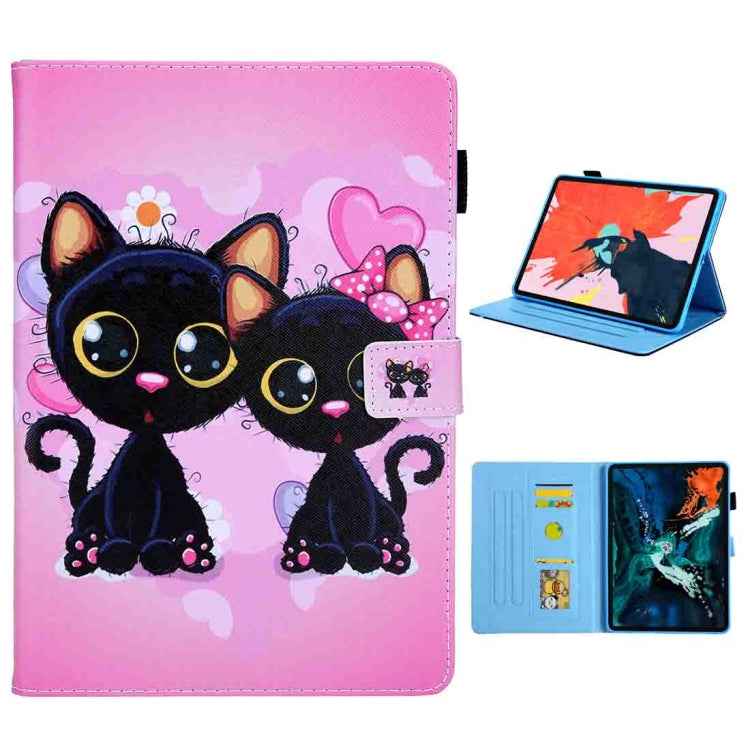 For iPad Pro 11 (2020) & (2018) Painted Pattern Tablet PC Protective Leather Case with Bracket & Card Slot & Photo Holder