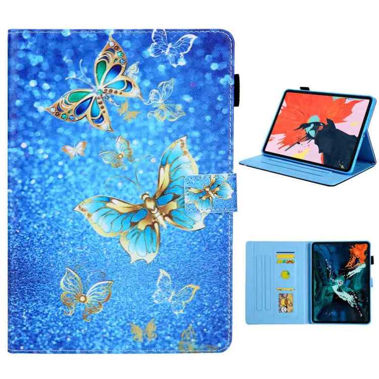 For iPad Pro 11 (2020) & (2018) Painted Pattern Tablet PC Protective Leather Case with Bracket & Card Slot & Photo Holder