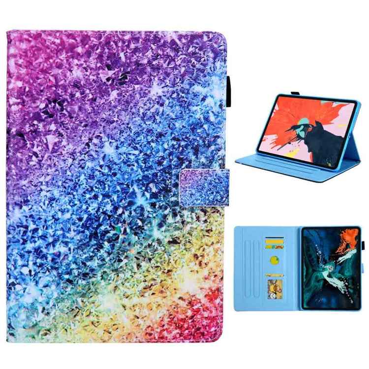 For iPad Pro 11 (2020) & (2018) Painted Pattern Tablet PC Protective Leather Case with Bracket & Card Slot & Photo Holder