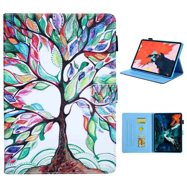 For iPad Pro 11 (2020) & (2018) Painted Pattern Tablet PC Protective Leather Case with Bracket & Card Slot & Photo Holder