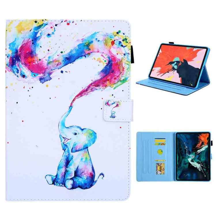 For iPad Pro 11 (2020) & (2018) Painted Pattern Tablet PC Protective Leather Case with Bracket & Card Slot & Photo Holder
