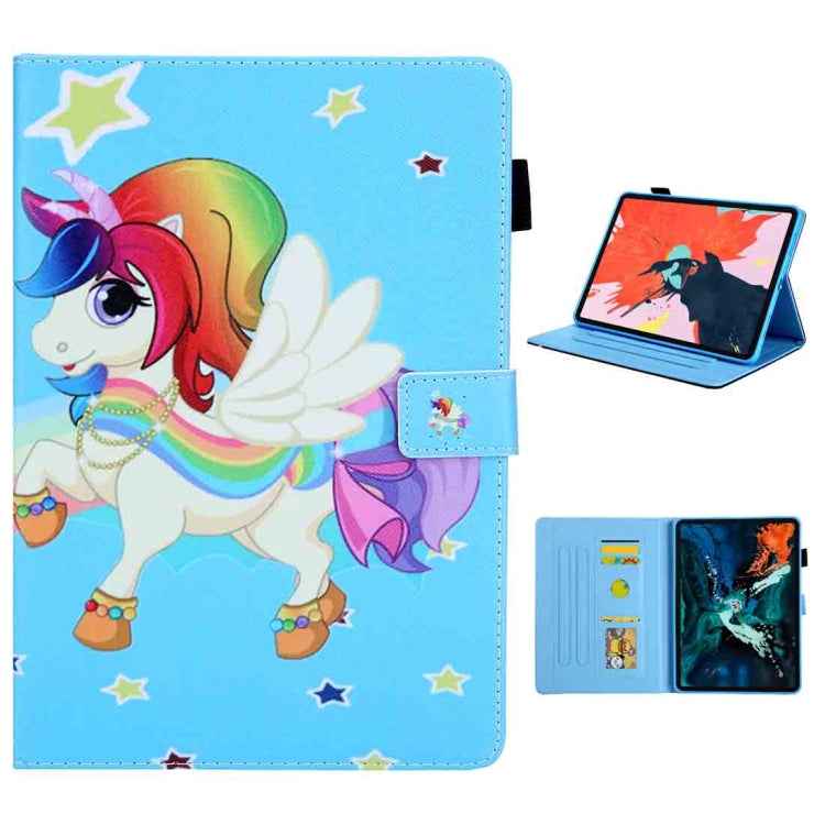 For iPad Pro 11 (2020) & (2018) Painted Pattern Tablet PC Protective Leather Case with Bracket & Card Slot & Photo Holder