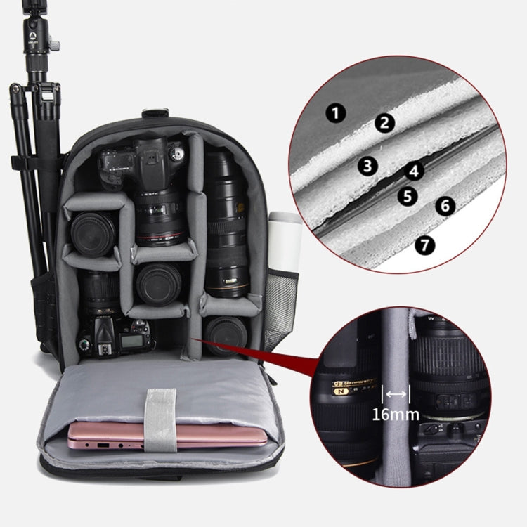 CADeN D6 V Camera Backpack Shoulders Drawbar Nylon Camera Bag, D6 V 32 x 18 x 43cm