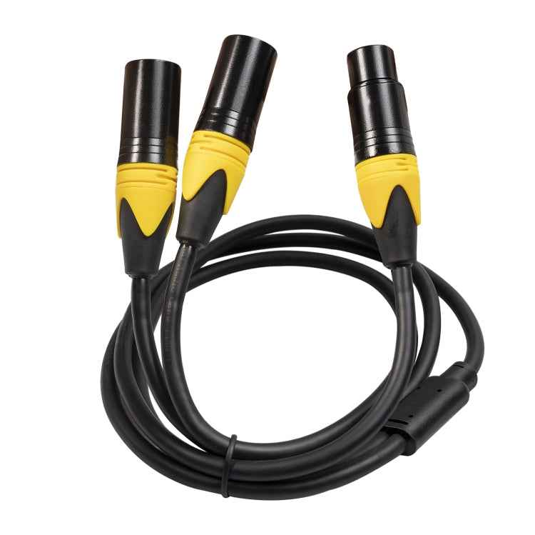 XK303MMF-10 3pin XLR Female to Dual XLR Male Audio Cable, Length: 1m
