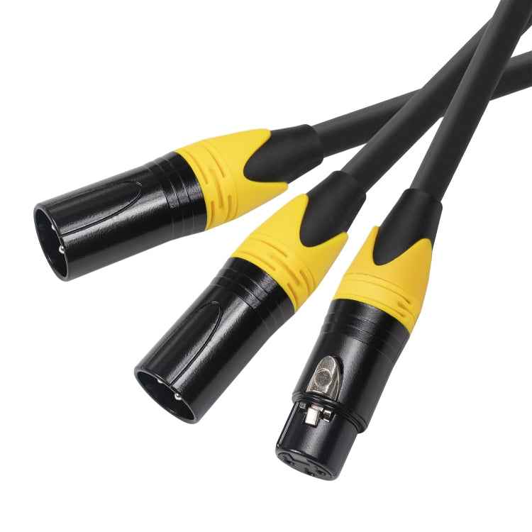 XK303MMF-10 3pin XLR Female to Dual XLR Male Audio Cable, Length: 1m
