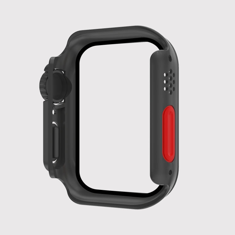 For Apple Watch Series 9 / 8 / 7 45mm Film PC Watch Case with Detachable Button