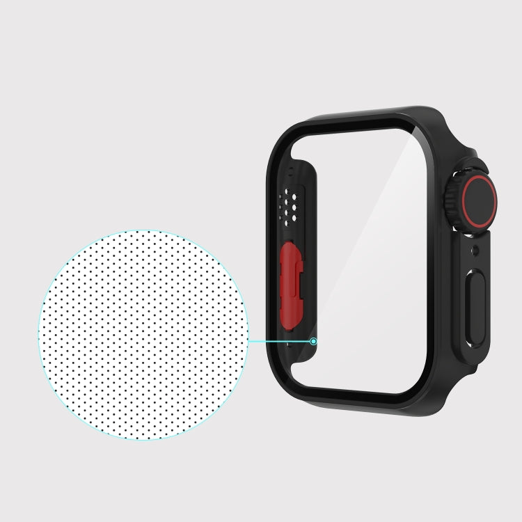 For Apple Watch Series 9 / 8 / 7 45mm Film PC Watch Case with Detachable Button