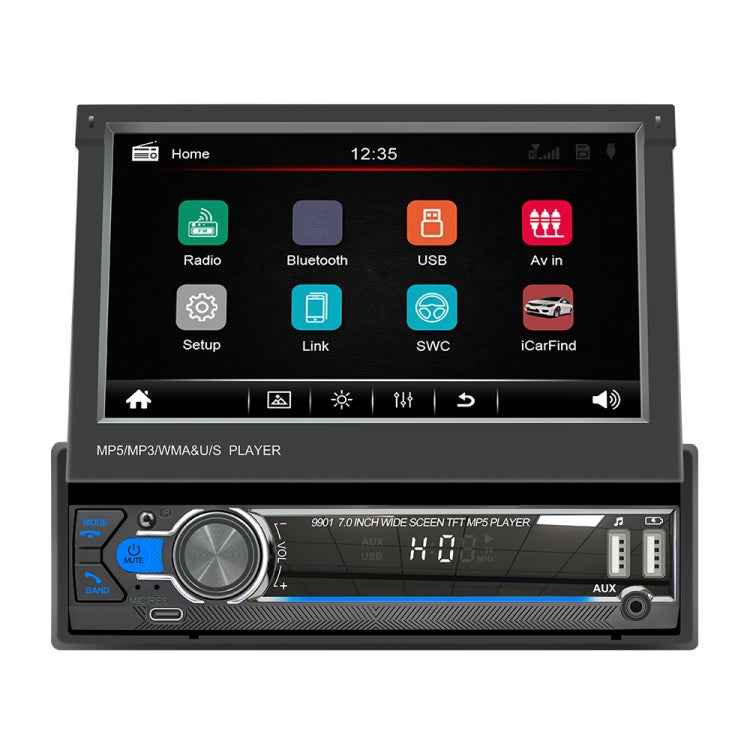 9901 7 inch Car Retractable MP5 Player Supports FM & Mobile Phone Internet