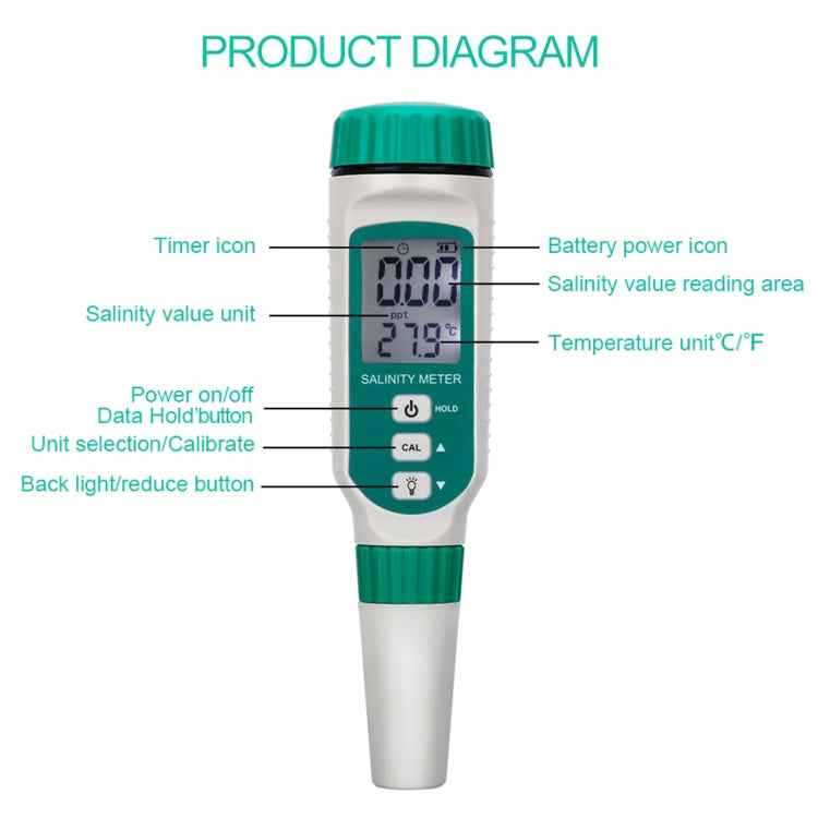 SmartSensor AR8012 Portable Digital Salino Meter