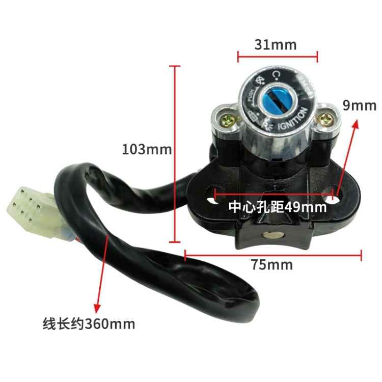 Motorcycle Ignition Switch Key Electric Door Lock For GSXR600 7500 GSF600 1200