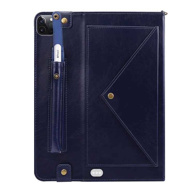 Envelope Horizontal Flip PU Leather Case with Card Slots & Pen Slots & Holder & Wallet & Photo Frame & Shoulder Strap