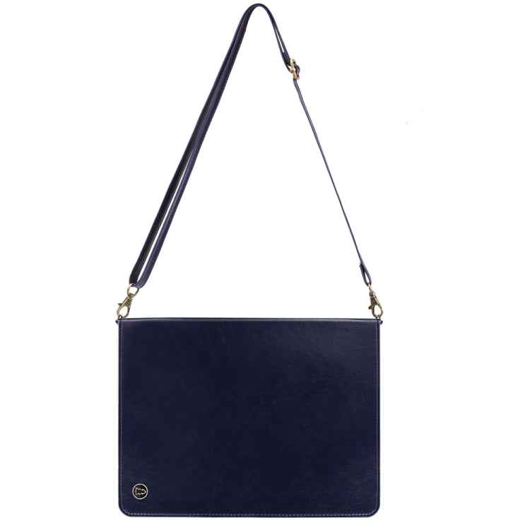 Envelope Horizontal Flip PU Leather Case with Card Slots & Pen Slots & Holder & Wallet & Photo Frame & Shoulder Strap