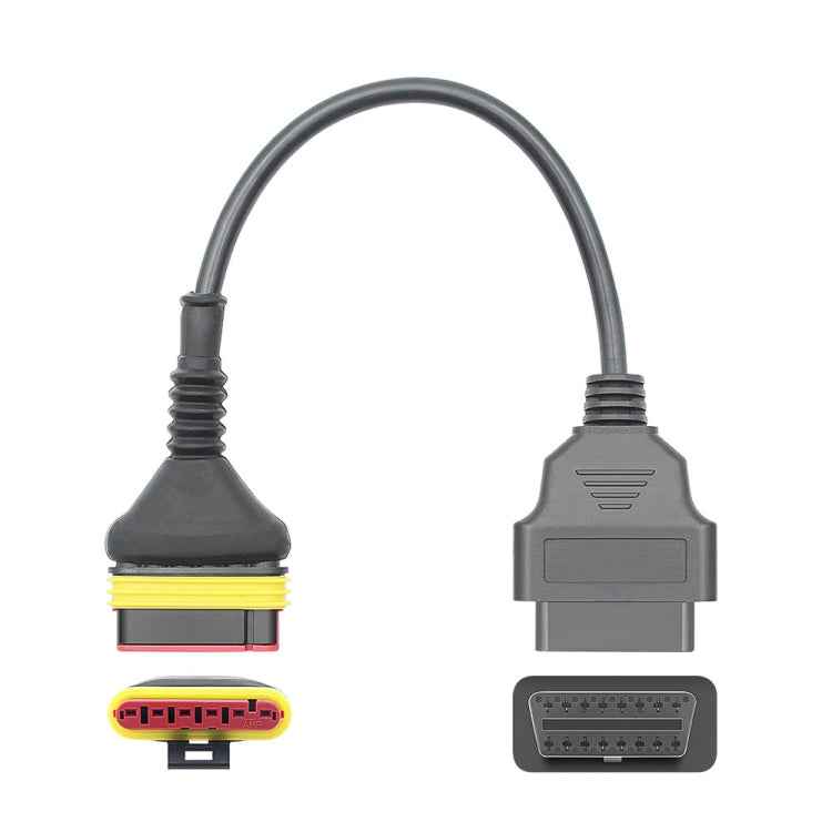 Motorcycle OBD 6 Pin to 16 Pin Adapter Cable for Benelli