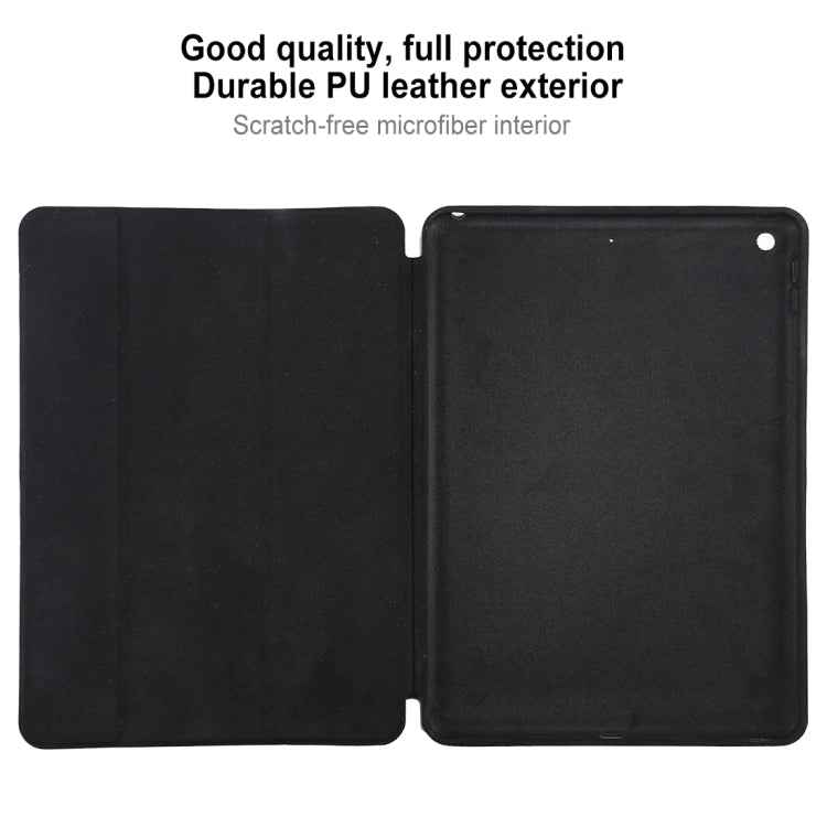 Horizontal Flip Smart Leather Case with Three-folding Holder