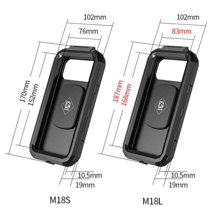 M18L-QD Motorcycle / Bicycle Waterproof Quick Release Mobile Phone Holder