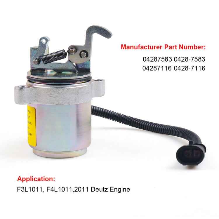 Fuel Shutdown Shut Off Solenoid Valve for Deutz Engine 04287583 04287116