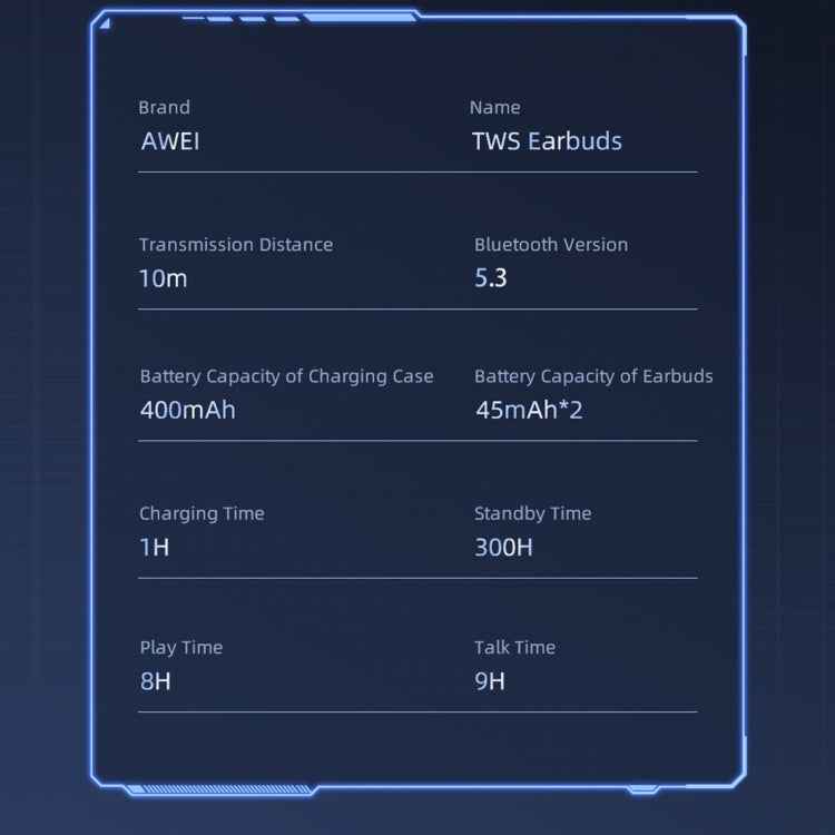 awei T52 Wireless Gaming Bluetooth Earbuds