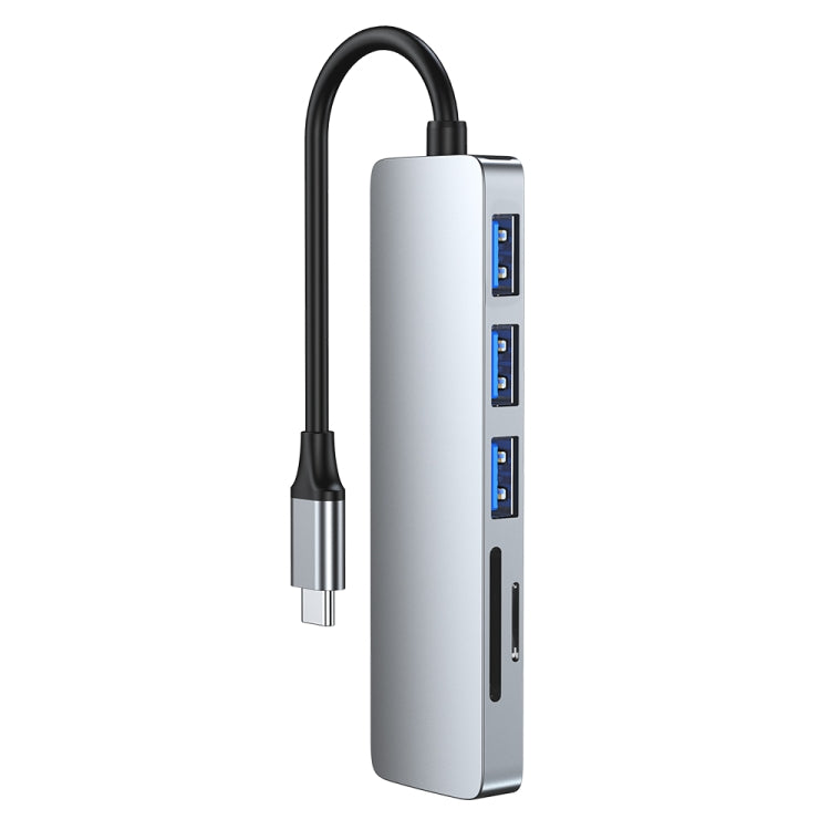 6-in-1 USB-C / Type-C to USB Docking Station HUB Adapter, 6 in 1