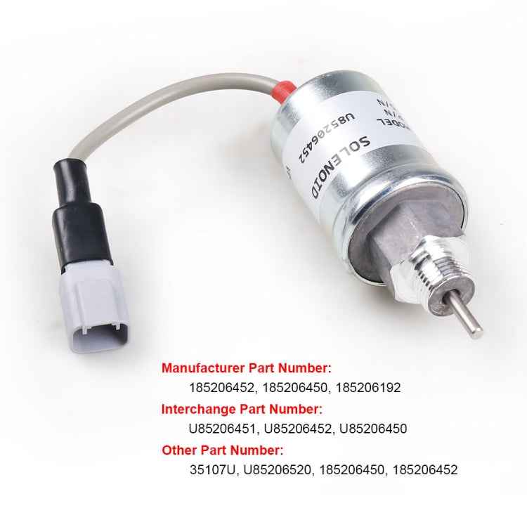 For Perkins 8000 Excavator Flameout Solenoid Valve U85206451