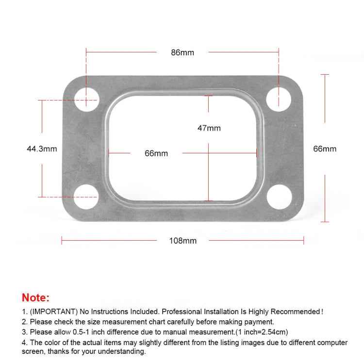 Car T3 Turbo Turbocharger Turbine Inlet Manifold Flange Gasket