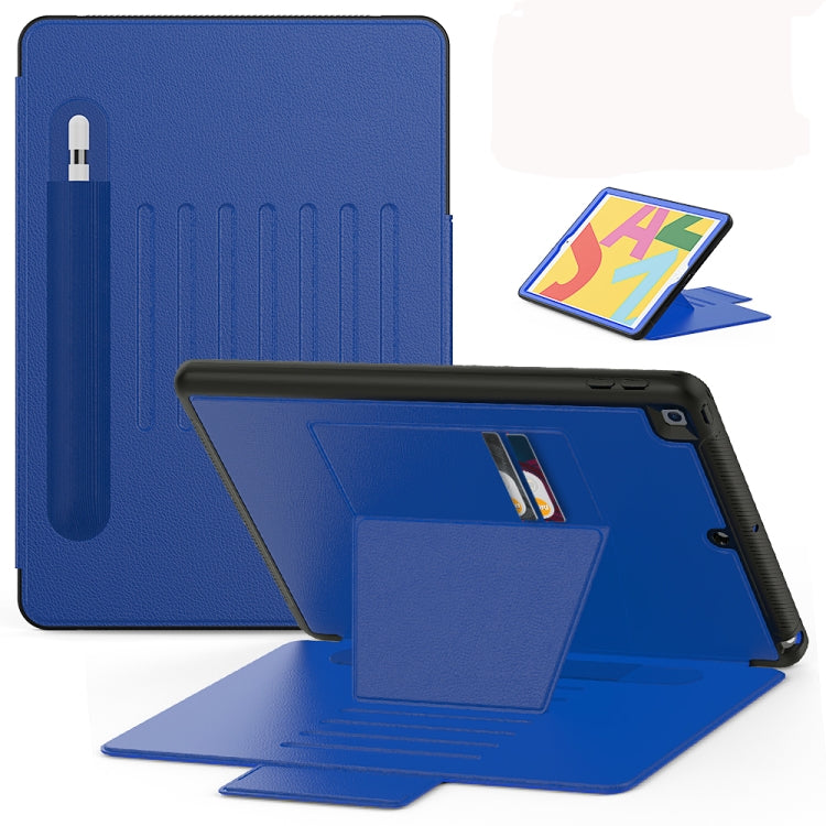 Multifunctional Tablet PC Protective Leather Case with Bracket & Card Slots & Pen Slot & Wake-up / Sleep Function, For iPad 10.2, For iPad 9.7