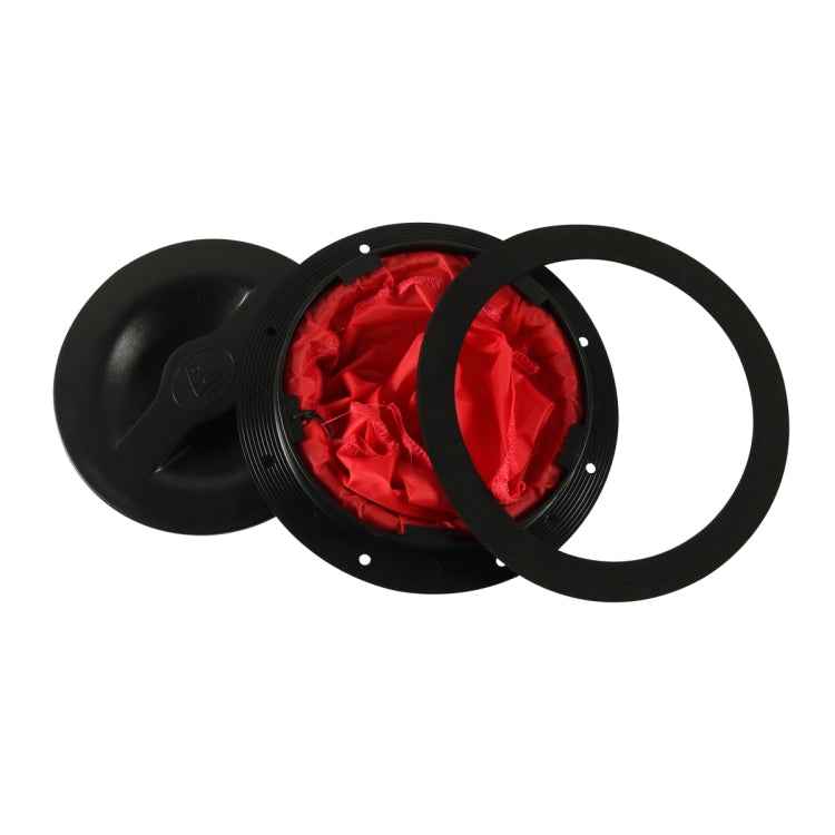 A6651-01 Universal 6 inch Round Deck Hatch Cover with Red Mesh Pocket