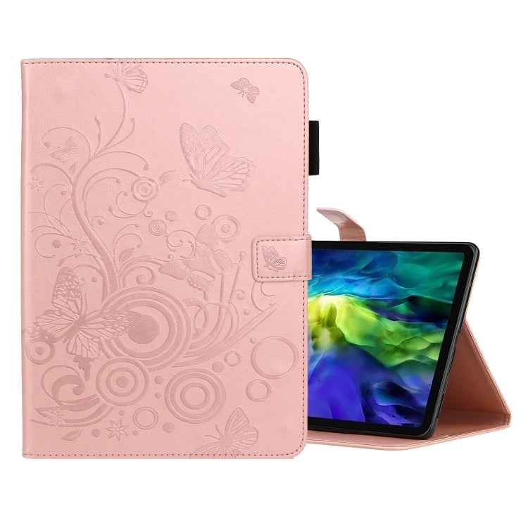 Butterflies Embossing Pattern Horizontal Flip Leather Case with Holder & Card Slot