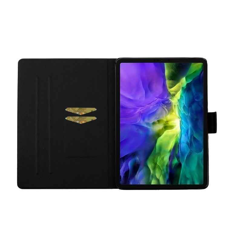 Coloured Drawing Pattern Horizontal Flip Leather Case with Holder & Card Slot & Sleep / Wake-up Function
