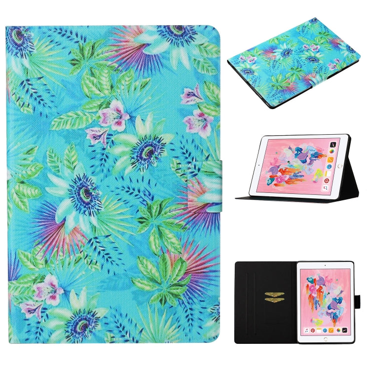 Coloured Drawing Pattern Horizontal Flip Leather Case with Holder & Card Slot & Sleep / Wake-up Function