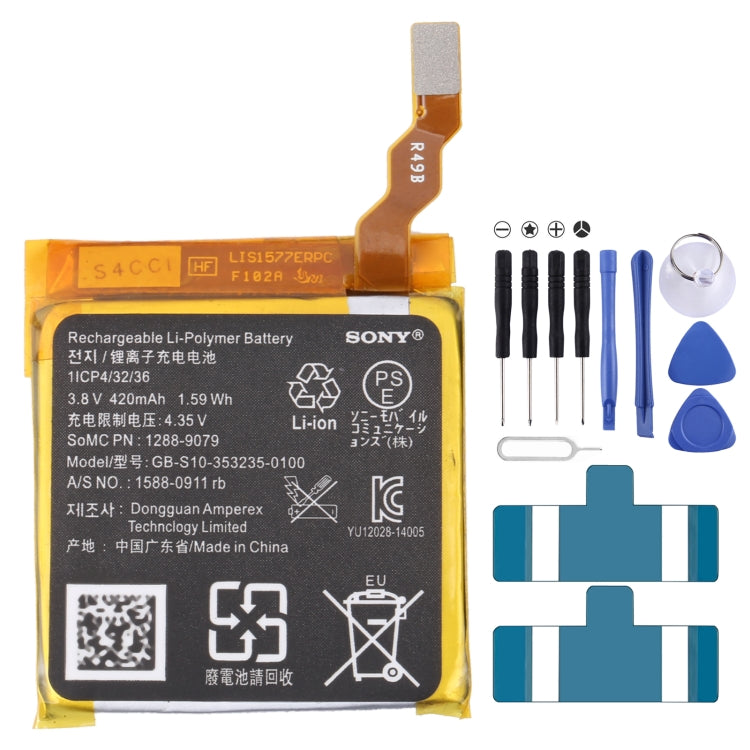 Batería de repuesto para Samsung Gear Live SM-R382 300 mAh EB-BR382ABE, para SONY Smart Watch 3, para HUAMI AMAZFIT GTS 2/GTS 2 Mini, para Amazfit GTR 2/2E, para Huawei GT2 Pro, para Huawei GS PRO, para Samsung Galaxy Buds Pro...