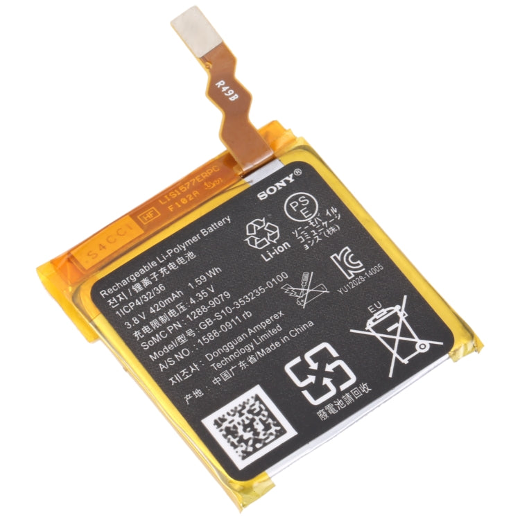 Batería de repuesto para Samsung Gear Live SM-R382 300 mAh EB-BR382ABE, para SONY Smart Watch 3, para HUAMI AMAZFIT GTS 2/GTS 2 Mini, para Amazfit GTR 2/2E, para Huawei GT2 Pro, para Huawei GS PRO, para Samsung Galaxy Buds Pro...