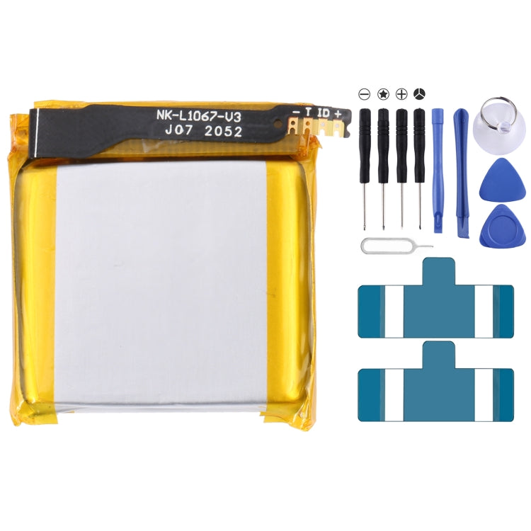 Batería de repuesto para Samsung Gear Live SM-R382 300 mAh EB-BR382ABE, para SONY Smart Watch 3, para HUAMI AMAZFIT GTS 2/GTS 2 Mini, para Amazfit GTR 2/2E, para Huawei GT2 Pro, para Huawei GS PRO, para Samsung Galaxy Buds Pro...