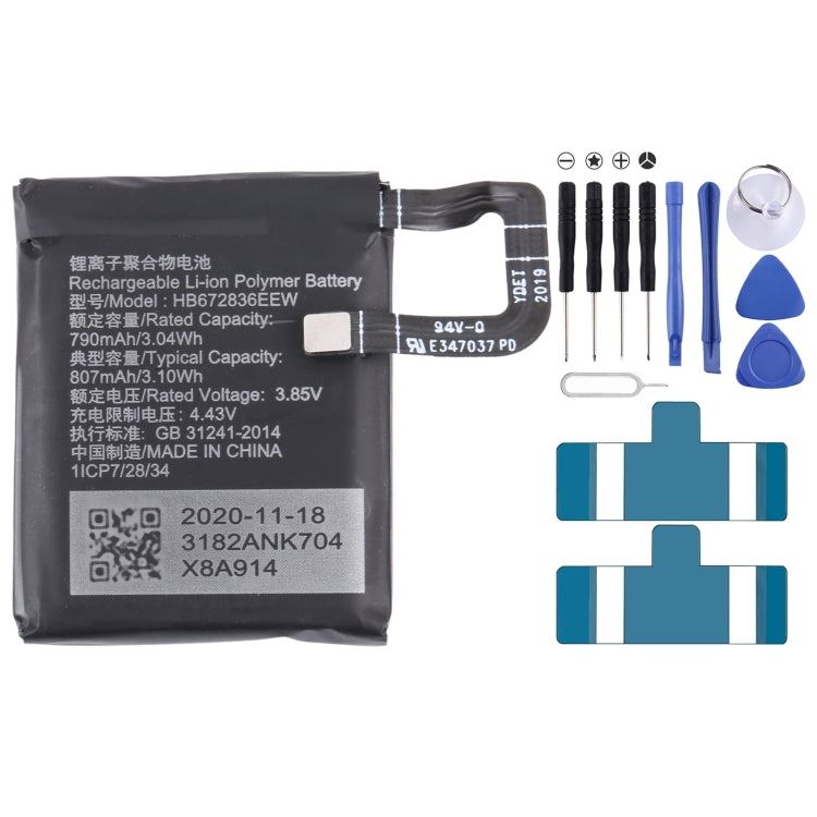 Batería de repuesto para Samsung Gear Live SM-R382 300 mAh EB-BR382ABE, para SONY Smart Watch 3, para HUAMI AMAZFIT GTS 2/GTS 2 Mini, para Amazfit GTR 2/2E, para Huawei GT2 Pro, para Huawei GS PRO, para Samsung Galaxy Buds Pro...