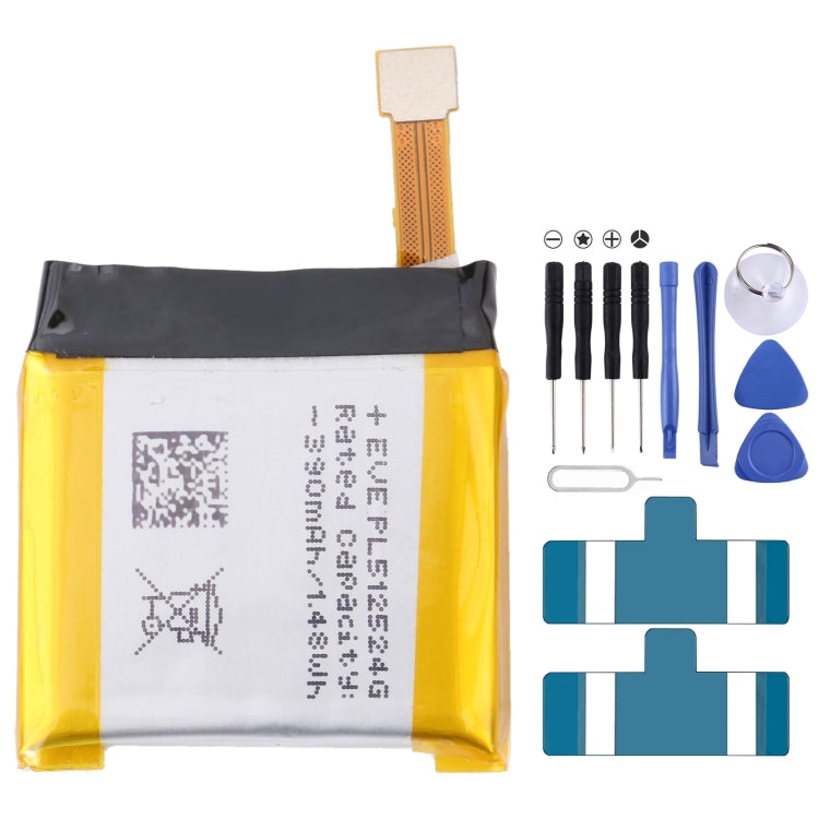 Batería de repuesto para Samsung Gear Live SM-R382 300 mAh EB-BR382ABE, para SONY Smart Watch 3, para HUAMI AMAZFIT GTS 2/GTS 2 Mini, para Amazfit GTR 2/2E, para Huawei GT2 Pro, para Huawei GS PRO, para Samsung Galaxy Buds Pro...