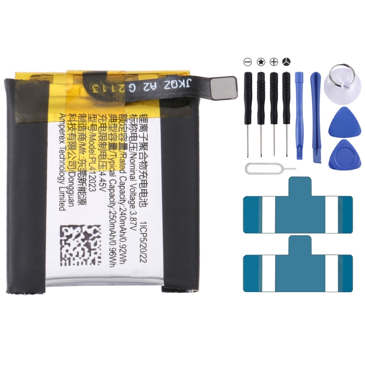 Batería de repuesto para Samsung Gear Live SM-R382 300 mAh EB-BR382ABE, para SONY Smart Watch 3, para HUAMI AMAZFIT GTS 2/GTS 2 Mini, para Amazfit GTR 2/2E, para Huawei GT2 Pro, para Huawei GS PRO, para Samsung Galaxy Buds Pro...