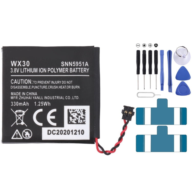Batería de repuesto para Samsung Gear Live SM-R382 300 mAh EB-BR382ABE, para SONY Smart Watch 3, para HUAMI AMAZFIT GTS 2/GTS 2 Mini, para Amazfit GTR 2/2E, para Huawei GT2 Pro, para Huawei GS PRO, para Samsung Galaxy Buds Pro...
