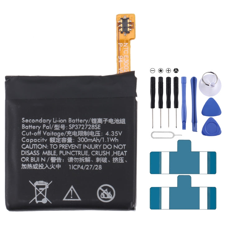 Batería de repuesto para Samsung Gear Live SM-R382 300 mAh EB-BR382ABE, para SONY Smart Watch 3, para HUAMI AMAZFIT GTS 2/GTS 2 Mini, para Amazfit GTR 2/2E, para Huawei GT2 Pro, para Huawei GS PRO, para Samsung Galaxy Buds Pro...