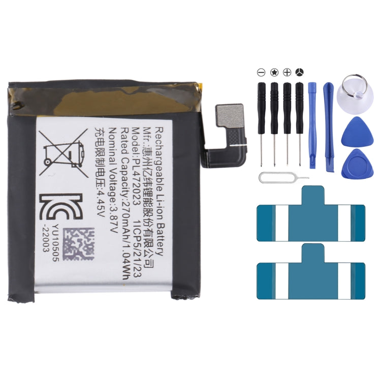 Batería de repuesto para Samsung Gear Live SM-R382 300 mAh EB-BR382ABE, para SONY Smart Watch 3, para HUAMI AMAZFIT GTS 2/GTS 2 Mini, para Amazfit GTR 2/2E, para Huawei GT2 Pro, para Huawei GS PRO, para Samsung Galaxy Buds Pro...