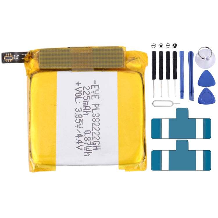 Batería de repuesto para Samsung Gear Live SM-R382 300 mAh EB-BR382ABE, para SONY Smart Watch 3, para HUAMI AMAZFIT GTS 2/GTS 2 Mini, para Amazfit GTR 2/2E, para Huawei GT2 Pro, para Huawei GS PRO, para Samsung Galaxy Buds Pro...