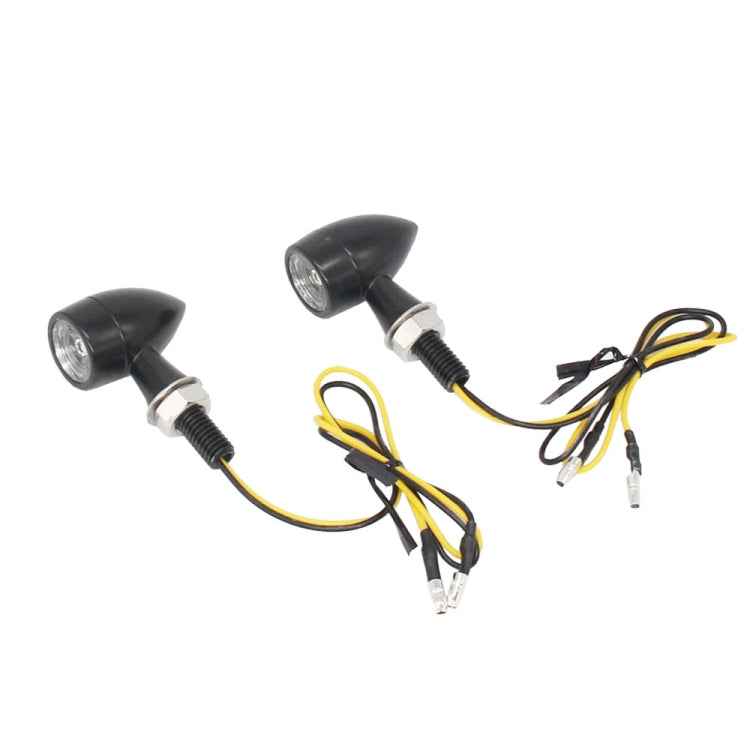 For Kawasaki / Suzuki / Yamaha / Honda T-S002 1 Pair Motorcycle LED Mini Turn Signal Metal Retro Signal Light