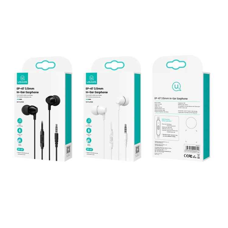 USAMS US-SJ594 EP-47 3.5mm In-Ear Wired Earphone, Length: 1.2m