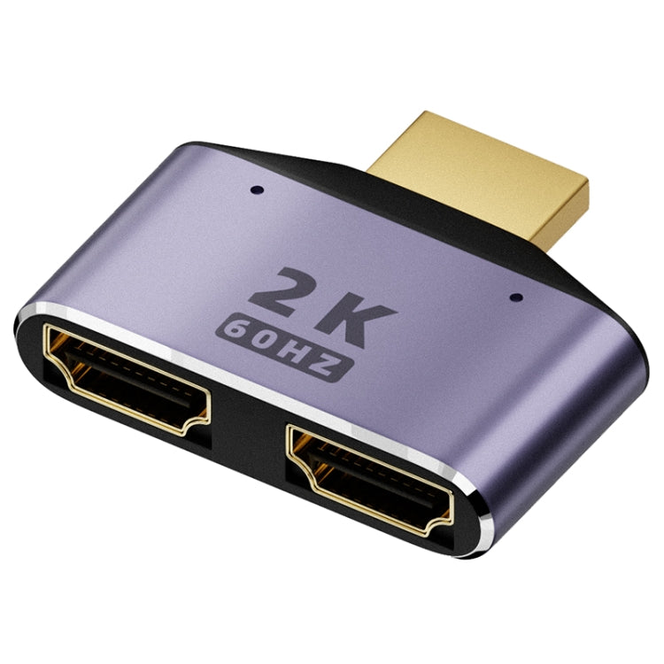 Adaptateur HDMI 2 en 1 2K 60 Hz avec voyants lumineux