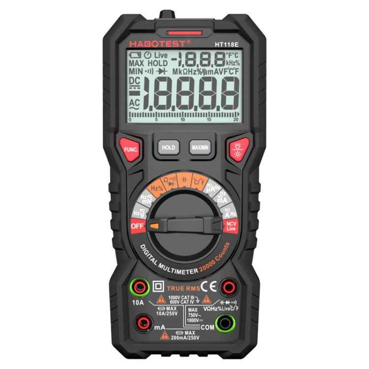 HABOTEST HT118E Handheld High-precision Full Gear Fire Prevention Digital Multimeter