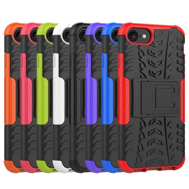 Tire Texture Shockproof TPU+PC Protective Case with Holder, For iPhone SE 2022 / SE 2020, For Galaxy M30s