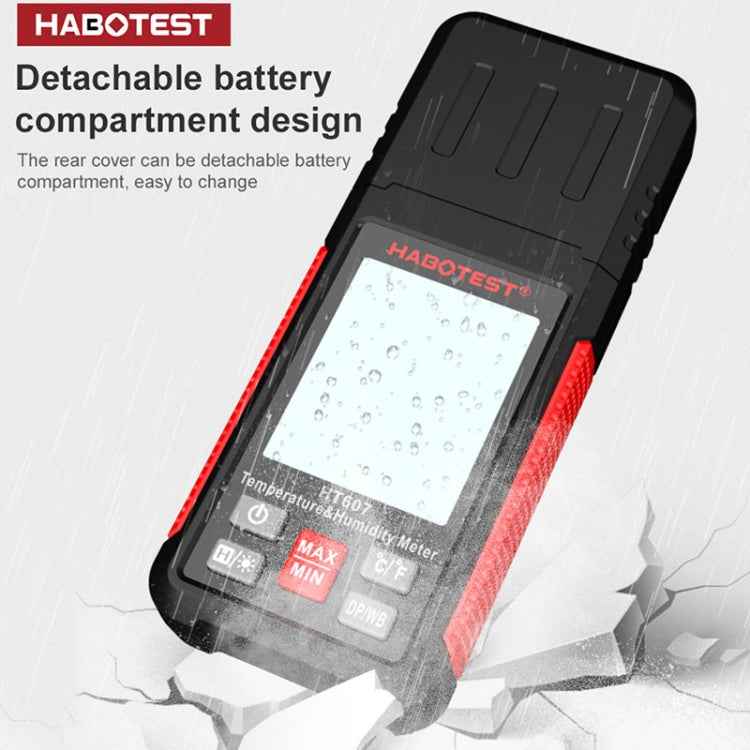 HABOTEST HT607 Portable Handheld Temperature Humidity Tester, HT607