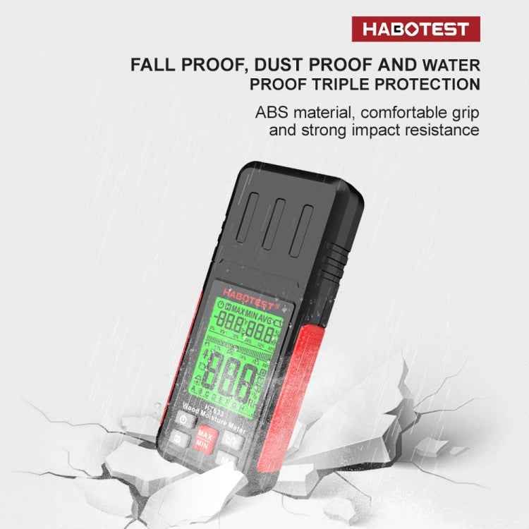 HABOTEST HT633 Portable Multifunctional Digital Display Wood Moisture Detector